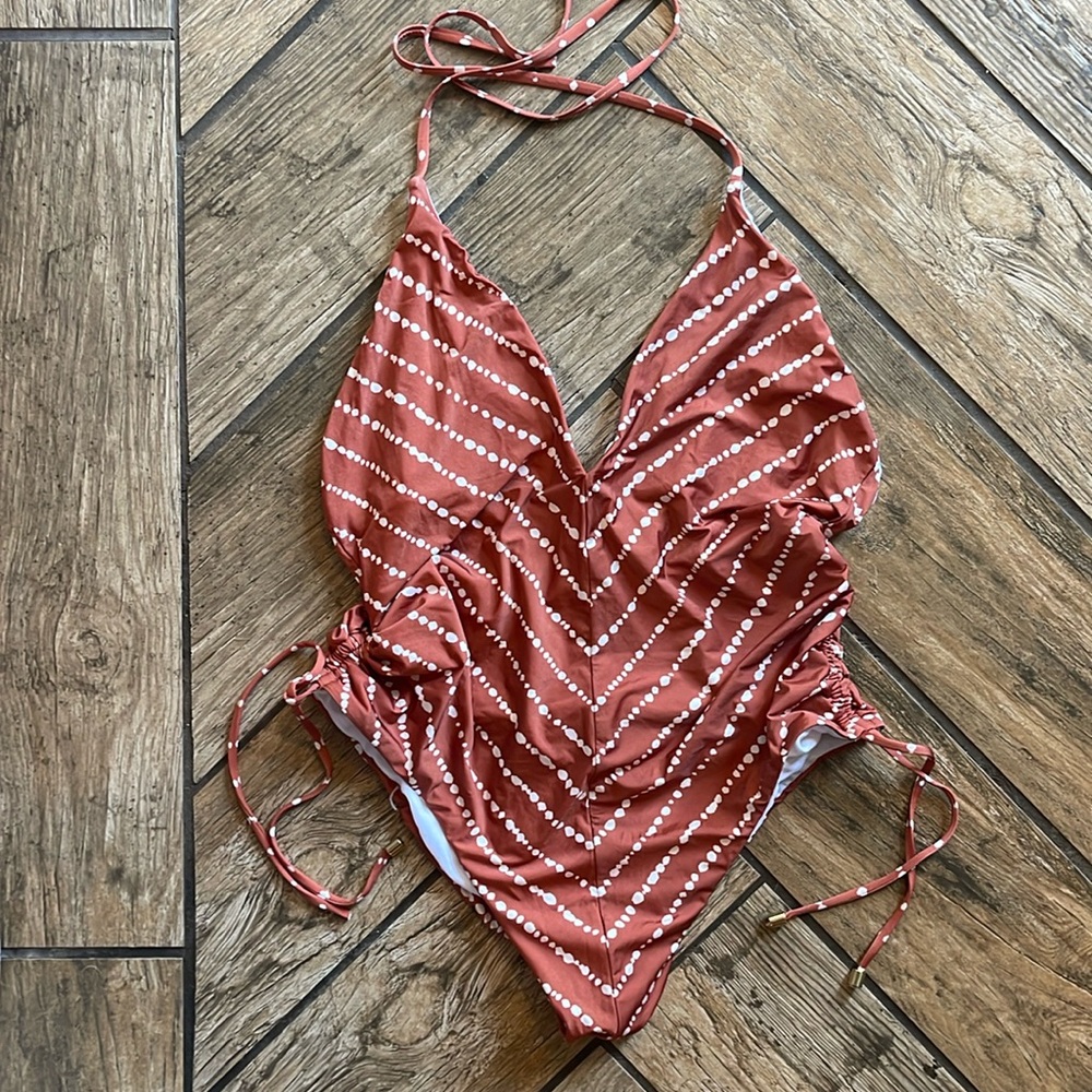 Bar III one piece swimsuit deep V XL